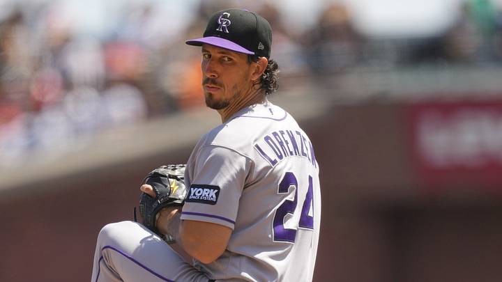 Aug 15, 2026; San Francisco, California, USA; Colorado Rockies starting pitcher Michael Lorenzen (24) throws a pitch against the San Francisco Giants during the first inning at Oracle Park. Mandatory Credit: Darren Yamashita-Imagn Images Aug 15, 2026; San Francisco, California, USA; Colorado Rockies starting pitcher Michael Lorenzen (24) throws a pitch against the San Francisco Giants during the first inning at Oracle Park. Mandatory Credit: Darren Yamashita-Imagn Images