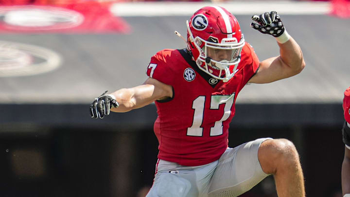 Georgia Bulldogs defensive back Dan Jackson (17).