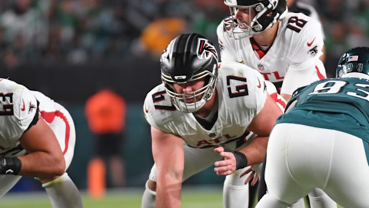 Atlanta Falcons center Drew Dalman is an unrestricted free agent this spring.