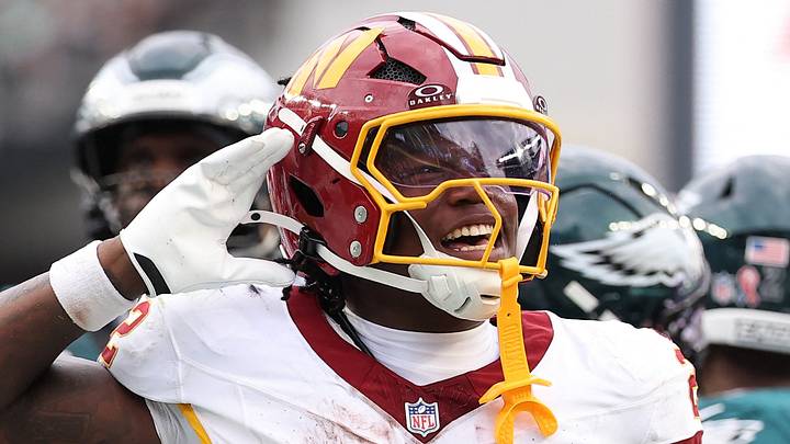 Washington Commanders running back Jacory Croskey-Merritt 