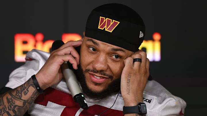 Washington Commanders running back Chris Rodriguez Jr. Washington Commanders running back Chris Rodriguez Jr.