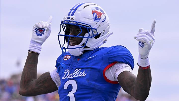 SMU Mustangs wide receiver Romello Brinson SMU Mustangs wide receiver Romello Brinson