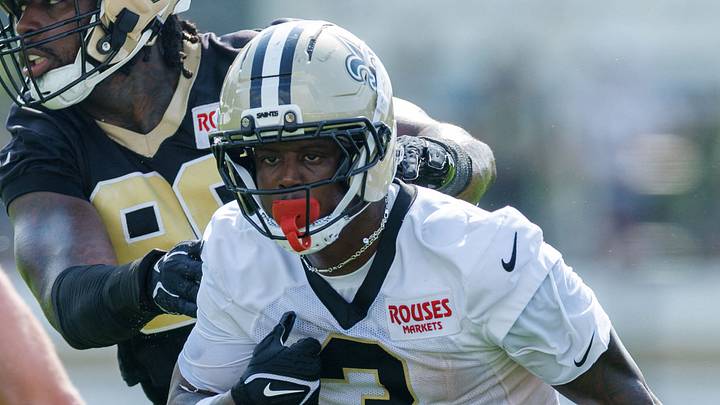 New Orleans Saints running back Travis Etienne Jr. New Orleans Saints running back Travis Etienne Jr.