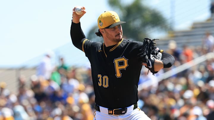Mar 21, 2026; Bradenton, Florida, USA; Pittsburgh Pirates starting pitcher Paul Skenes (30) throws a pitch during the first inning against the Toronto Blue Jays at LECOM Park. Mandatory Credit: Kim Klement Neitzel-Imagn Images Mar 21, 2026; Bradenton, Florida, USA; Pittsburgh Pirates starting pitcher Paul Skenes (30) throws a pitch during the first inning against the Toronto Blue Jays at LECOM Park. Mandatory Credit: Kim Klement Neitzel-Imagn Images