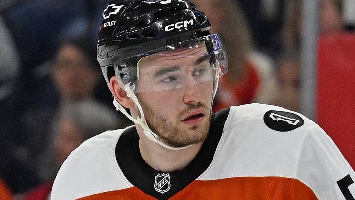 Apr 14, 2026; Philadelphia, Pennsylvania, USA; Philadelphia Flyers defenseman David Jiricek (5) against the Montréal Canadiens at Xfinity Mobile Arena. Mandatory Credit: Eric Hartline-Imagn Images Apr 14, 2026; Philadelphia, Pennsylvania, USA; Philadelphia Flyers defenseman David Jiricek (5) against the Montréal Canadiens at Xfinity Mobile Arena. Mandatory Credit: Eric Hartline-Imagn Images