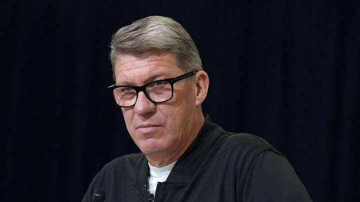 Tampa Bay Buccaneers general manager Jason Licht speaks at the NFL Scouting Combine at the Indiana Convention Center. Tampa Bay Buccaneers general manager Jason Licht speaks at the NFL Scouting Combine at the Indiana Convention Center.