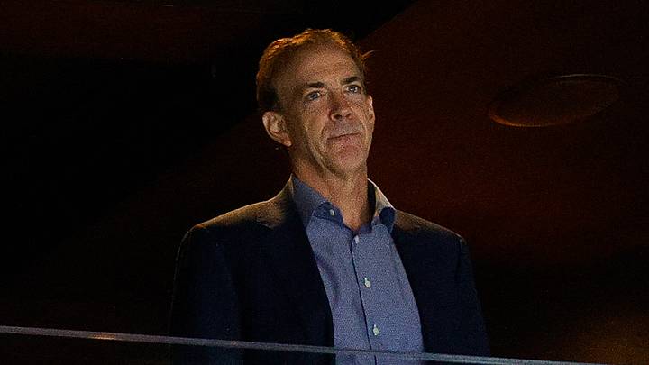 Jan 26, 2024; Denver, Colorado, USA; Colorado Avalanche president of hockey operations Joe Sakic looks on in the third period against the Los Angeles Kings at Ball Arena. Mandatory Credit: Isaiah J. Downing-USA TODAY Sports Jan 26, 2024; Denver, Colorado, USA; Colorado Avalanche president of hockey operations Joe Sakic looks on in the third period against the Los Angeles Kings at Ball Arena. Mandatory Credit: Isaiah J. Downing-USA TODAY Sports