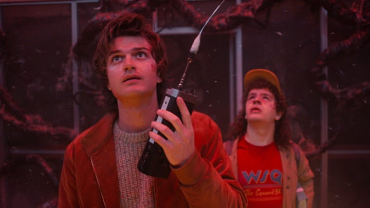 STRANGER THINGS: SEASON 5. (L to R) Joe Keery as Steve Harrington and Gaten Matarazzo as Dustin Henderson in Stranger Things: Season 5. Cr. COURTESY OF NETFLIX © 2025