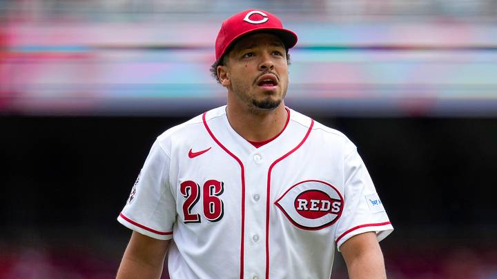 Cincinnati Reds pitcher Chase Burns (26) returns Cincinnati Reds pitcher Chase Burns (26) returns