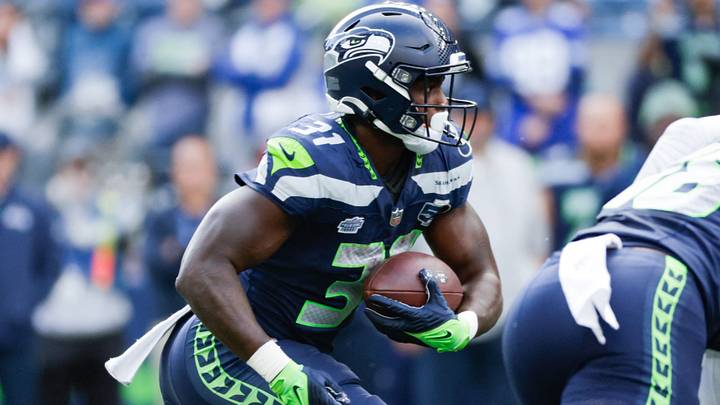 Seattle Seahawks running back Jacardia Wright runs with the ball during the second half against the New Orleans Saints.