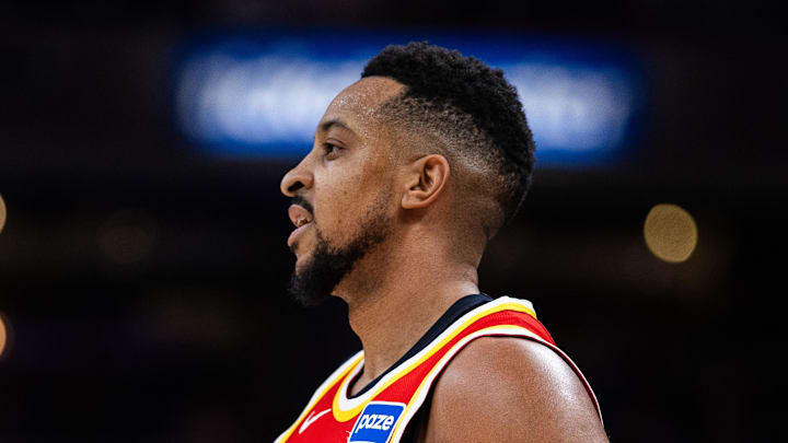 CJ McCollum in the first half against the Indiana Pacers at Gainbridge Fieldhouse.