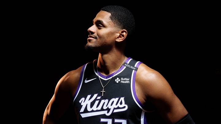 Sep 28, 2026; Sacramento, CA, USA;  Sacramento Kings center Dylan Cardwell (32) during media day at Golden 1 Center.  Mandatory Credit: Sergio Estrada-Imagn Images