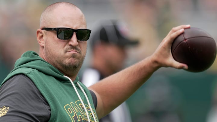 Green Bay Packers offensive coordinator Adam Stenavich is shown before their preseason game against there Seattle Seahawks.