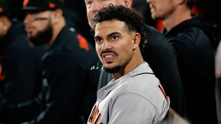Denver, Colorado, USA; San Francisco Giants shortstop Willy Adames (2) in the dugout in the seventh inning against the Colorado Rockies at Coors Field. Mandatory Credit: Isaiah J. Downing-Imagn Images
