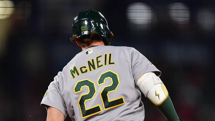 May 20, 2026; Anaheim, California, USA; Athletics second baseman Jeff McNeil (22) runs the bases after hitting a solo home run against the Los Angeles Angels during the ninth inning at Angel Stadium. Mandatory Credit: Gary A. Vasquez-Imagn Images May 20, 2026; Anaheim, California, USA; Athletics second baseman Jeff McNeil (22) runs the bases after hitting a solo home run against the Los Angeles Angels during the ninth inning at Angel Stadium. Mandatory Credit: Gary A. Vasquez-Imagn Images