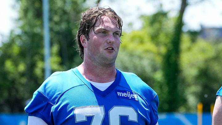 Detroit Lions offensive tackle Blake Miller during OTAs at teams Allen Park Performance Center Detroit Lions offensive tackle Blake Miller during OTAs at teams Allen Park Performance Center
