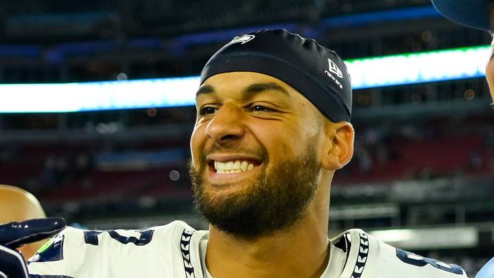 Seattle Seahawks wide receiver Cody White poses for a photo