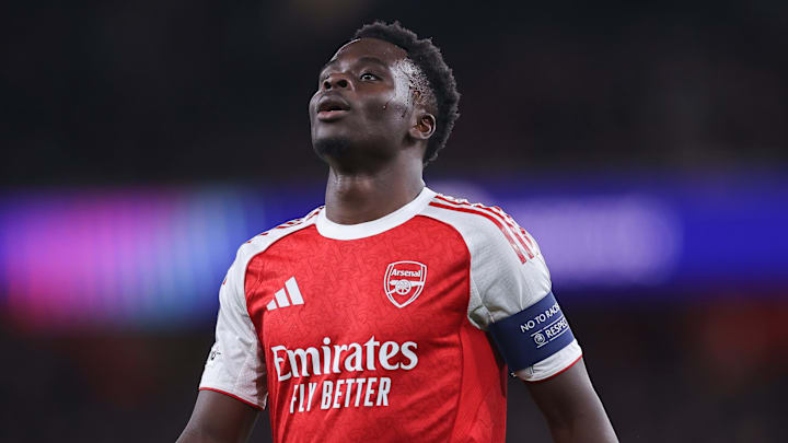 Bukayo Saka is unavailable for Arsenal.