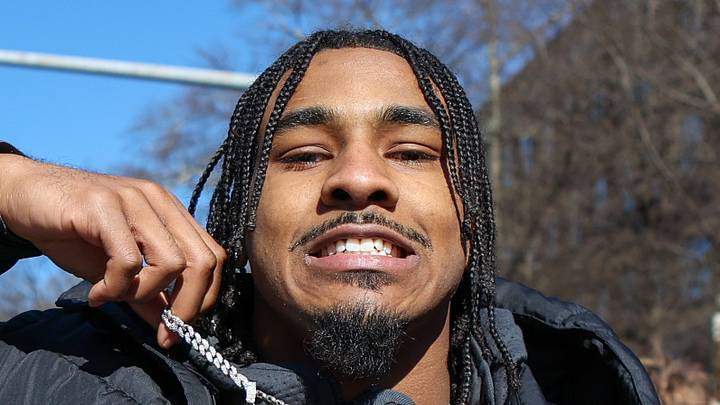 Former Seattle Seahawks running back Kenny McIntosh poses for a photo
