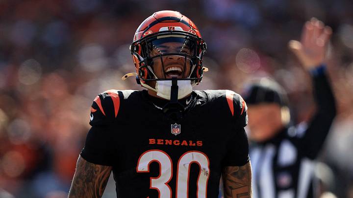 Oct 26, 2025; Cincinnati, Ohio, USA; Cincinnati Bengals running back Chase Brown (30) celebrates after scoring a touchdown during the game against the New York Jets during the first quarter at Paycor Stadium. Mandatory Credit: Katie Stratman-Imagn Images Oct 26, 2025; Cincinnati, Ohio, USA; Cincinnati Bengals running back Chase Brown (30) celebrates after scoring a touchdown during the game against the New York Jets during the first quarter at Paycor Stadium. Mandatory Credit: Katie Stratman-Imagn Images