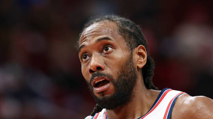 Los Angeles Clippers forward Kawhi Leonard reacts after a play during the third quarter against the Houston Rockets. Los Angeles Clippers forward Kawhi Leonard reacts after a play during the third quarter against the Houston Rockets.