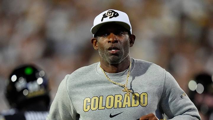 Sep 20, 2025; Boulder, Colorado, USA; Colorado Buffaloes head coach Deion Sanders before the game against the Wyoming Cowboys at Folsom Field Sep 20, 2025; Boulder, Colorado, USA; Colorado Buffaloes head coach Deion Sanders before the game against the Wyoming Cowboys at Folsom Field