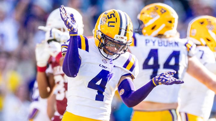 LSU Tigers cornerback Mansoor Delane (4)