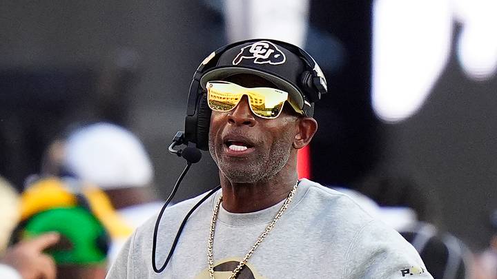 Oct 3, 2026; Boulder, Colorado, USA; Colorado Buffaloes head coach Deion Sanders walks the sidelines in the second quarter against the Texas Tech Red Raiders at Folsom Field. Mandatory Credit: Ron Chenoy-Imagn Images Oct 3, 2026; Boulder, Colorado, USA; Colorado Buffaloes head coach Deion Sanders walks the sidelines in the second quarter against the Texas Tech Red Raiders at Folsom Field. Mandatory Credit: Ron Chenoy-Imagn Images