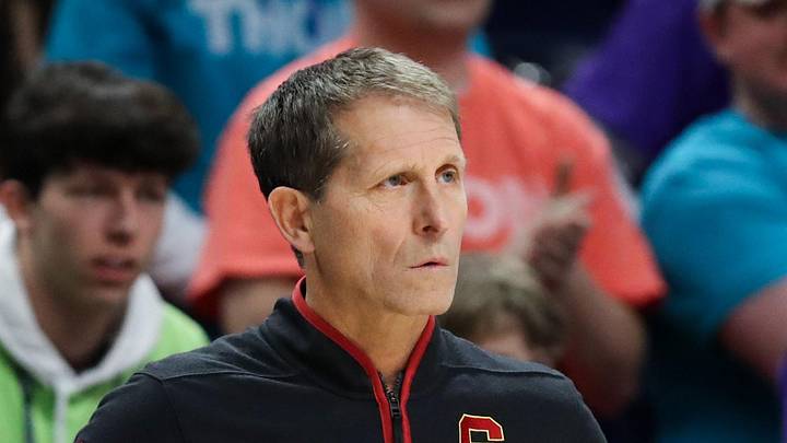 Feb 8, 2026; University Park, Pennsylvania, USA; Southern California Trojans head coach Eric Musselman looks on from the bench during the second half against the Penn State Nittany Lions at Bryce Jordan Center. Mandatory Credit: Matthew O'Haren-Imagn Images