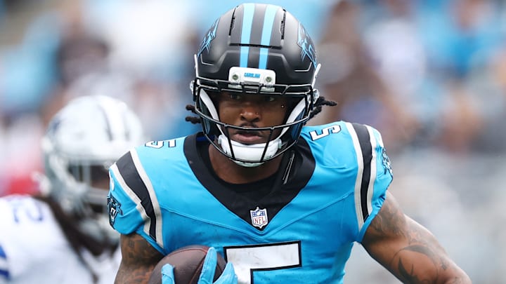 Carolina Panthers running back Rico Dowdle