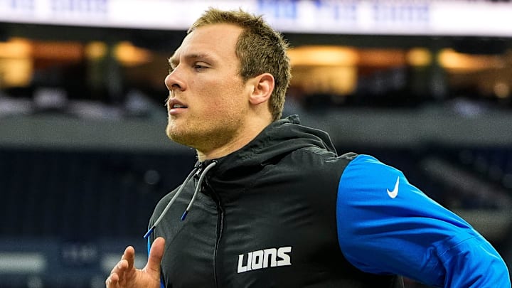 Detroit Lions linebacker Jack Campbell (46). Detroit Lions linebacker Jack Campbell (46).