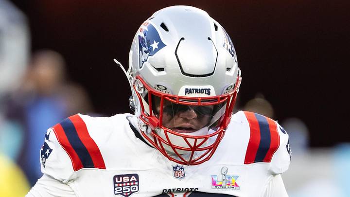 Feb 8, 2026; Santa Clara, CA, USA; New England Patriots offensive tackle Will Campbell (66) against the Seattle Seahawks during Super Bowl LX at Levi's Stadium. Mandatory Credit: Mark J. Rebilas-Imagn Images