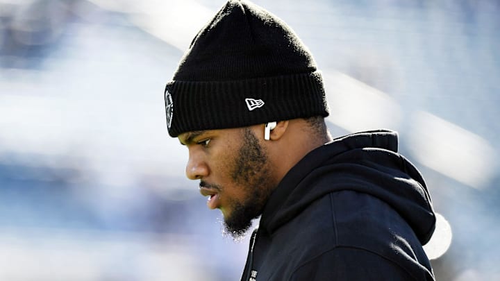 Dec 18, 2022; Jacksonville, Florida, USA; Dallas Cowboys linebacker Micah Parsons (11) before the game against the Jacksonville Jaguars at TIAA Bank Field. Mandatory Credit: Melina Myers-Imagn Images