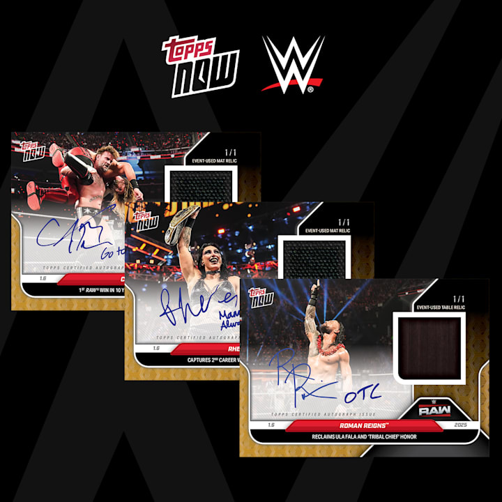 ロマンレインズ　サイン&レリックカード　44/50 TOPPS WWE 2021 Topps WWE Slam Attax Roman Reigns GOLD Limited Edition