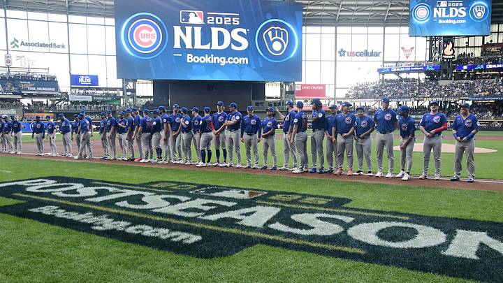 Oct 4, 2025; Milwaukee, Wisconsin, USA; A general view before game one of the NLDS round for the 2025 MLB playoffs between the Chicago Cubs and Milwaukee Brewers at American Family Field. Mandatory Credit: Benny Sieu-Imagn Images