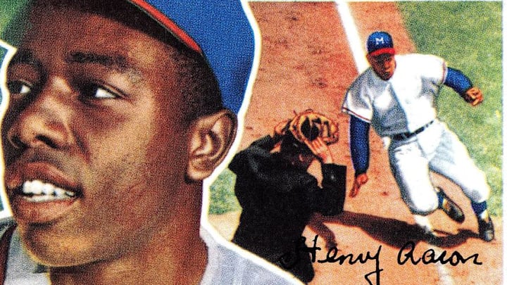 1956 Topps Hank Aaron close-up