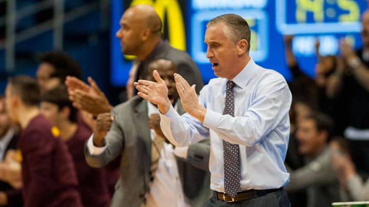Dec 10, 2017; Lawrence, KS, USA; Arizona State Sun Devils head coach Bobby Hurley claps during the first half against the Kansas Jayhawks at Allen Fieldhouse. Mandatory Credit: Amy Kontras-Imagn Images Dec 10, 2017; Lawrence, KS, USA; Arizona State Sun Devils head coach Bobby Hurley claps during the first half against the Kansas Jayhawks at Allen Fieldhouse. Mandatory Credit: Amy Kontras-Imagn Images