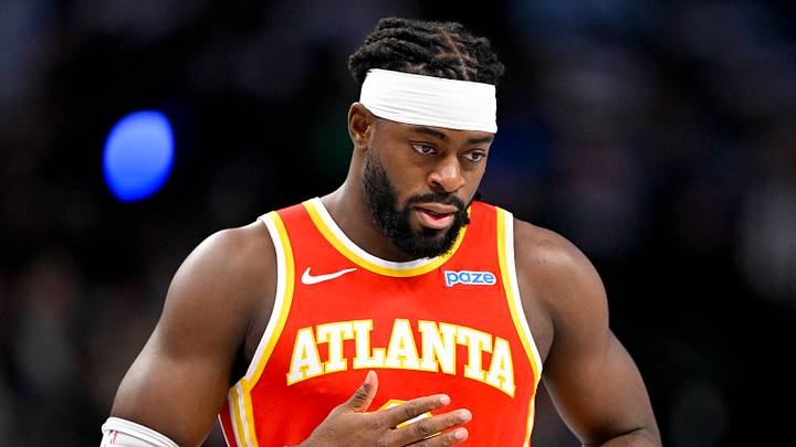 Oct 16, 2026; Dallas, Texas, USA; Atlanta Hawks guard Luguentz Dort (0) looks on during the game between the Mavericks and the Hawks at American Airlines Center. Mandatory Credit: Jerome Miron-Imagn Images Oct 16, 2026; Dallas, Texas, USA; Atlanta Hawks guard Luguentz Dort (0) looks on during the game between the Mavericks and the Hawks at American Airlines Center. Mandatory Credit: Jerome Miron-Imagn Images