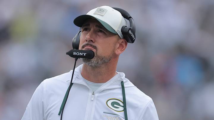 Green Bay Packers head coach Matt LaFleur on the sidelines against the New York Jets; Brad Penner Green Bay Packers head coach Matt LaFleur on the sidelines against the New York Jets; Brad Penner