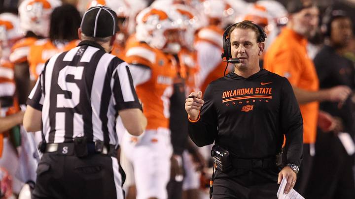 Oklahoma State Cowboys head coach Eric Morris. Oklahoma State Cowboys head coach Eric Morris.