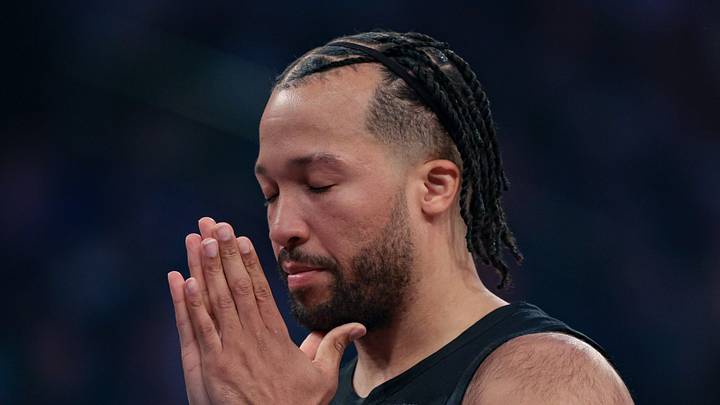 New York Knicks guard Jalen Brunson reflects before the game against the Toronto Raptors. New York Knicks guard Jalen Brunson reflects before the game against the Toronto Raptors.