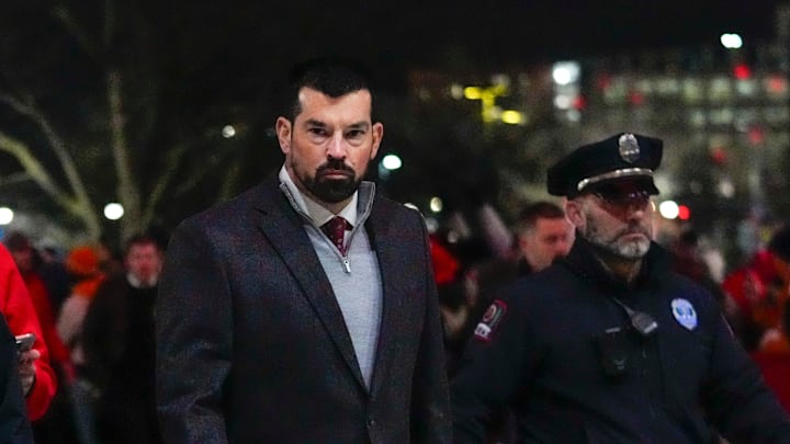 Ohio State Buckeyes head coach Ryan Day arrives to the Ohio Stadium before the game against the Tennessee Volunteers on Saturday, Dec. 21, 2024 in Columbus, Ohio.