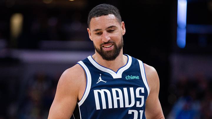 Feb 22, 2026; Indianapolis, Indiana, USA; Dallas Mavericks guard Klay Thompson (31) in the second half against the Indiana Pacers at Gainbridge Fieldhouse. Mandatory Credit: Trevor Ruszkowski-Imagn Images Feb 22, 2026; Indianapolis, Indiana, USA; Dallas Mavericks guard Klay Thompson (31) in the second half against the Indiana Pacers at Gainbridge Fieldhouse. Mandatory Credit: Trevor Ruszkowski-Imagn Images