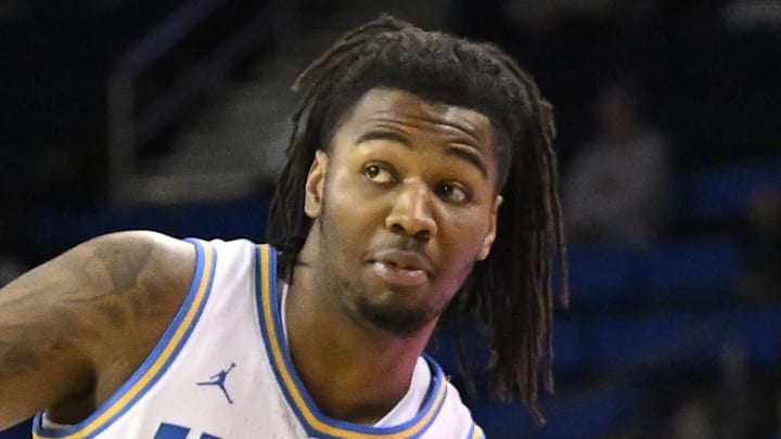 Nov 11, 2024; Los Angeles, California, USA; UCLA Bruins head coach Mick Cronin talks to guard Sebastian Mack (12) during the first half against the Boston University Terriers at Pauley Pavilion presented by Wescom. Mandatory Credit: Robert Hanashiro-Imagn Images
Nov 11, 2024; Los Angeles, California, USA; UCLA Bruins head coach Mick Cronin talks to guard Sebastian Mack (12) during the first half against the Boston University Terriers at Pauley Pavilion presented by Wescom. Mandatory Credit: Robert Hanashiro-Imagn Images