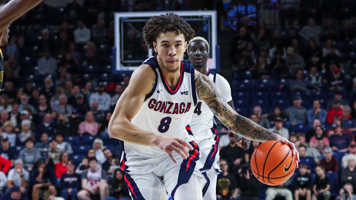 Gonzaga Bulldogs guard Jalen Warley (8).
