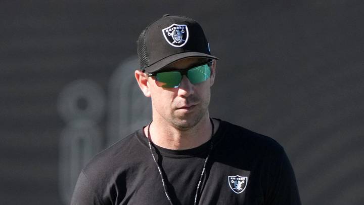 Jun 9, 2026; Henderson, NV, USA; Las Vegas Raiders coach Klint Kubiak during minicamp at Intermountain Health Performance Center. Mandatory Credit: Kirby Lee-Imagn Images Jun 9, 2026; Henderson, NV, USA; Las Vegas Raiders coach Klint Kubiak during minicamp at Intermountain Health Performance Center. Mandatory Credit: Kirby Lee-Imagn Images