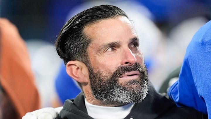 Dec 6, 2025; Charlotte, NC, USA; Duke Blue Devils head coach Manny Diaz looks on after the game against the Virginia Cavaliers during the 2025 ACC Championship game at Bank of America Stadium. Mandatory Credit: Jim Dedmon-Imagn Images