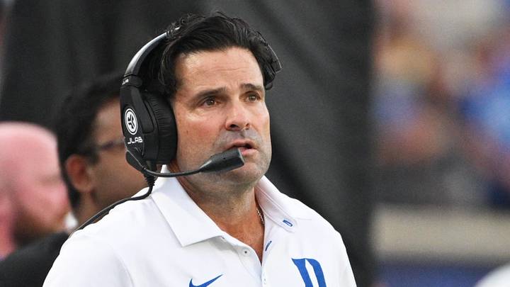 Sep 5, 2026; Durham, North Carolina, USA; Duke Blue Devils head coach Manny Diaz looks on during the second half against the Tulane Green Wave at Wallace Wade Stadium. Mandatory Credit: Zachary Taft-Imagn Images Sep 5, 2026; Durham, North Carolina, USA; Duke Blue Devils head coach Manny Diaz looks on during the second half against the Tulane Green Wave at Wallace Wade Stadium. Mandatory Credit: Zachary Taft-Imagn Images