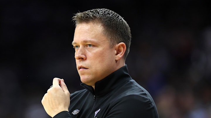 Mar 20, 2026; Philadelphia, PA, USA; Furman Paladins head coach Bob Richey in the second half during a first round game of the men's 2026 NCAA Tournament at Xfinity Mobile Arena. Mandatory Credit: Bill Streicher-Imagn Images Mar 20, 2026; Philadelphia, PA, USA; Furman Paladins head coach Bob Richey in the second half during a first round game of the men's 2026 NCAA Tournament at Xfinity Mobile Arena. Mandatory Credit: Bill Streicher-Imagn Images