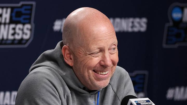 Mar 19, 2026; Philadelphia, PA, USA; UCLA Bruins head coach Mick Cronin speaks with the media before a practice session ahead of the first round of the men's 2026 NCAA Tournament at Xfinity Mobile Arena. Mandatory Credit: Bill Streicher-Imagn Images Mar 19, 2026; Philadelphia, PA, USA; UCLA Bruins head coach Mick Cronin speaks with the media before a practice session ahead of the first round of the men's 2026 NCAA Tournament at Xfinity Mobile Arena. Mandatory Credit: Bill Streicher-Imagn Images